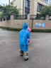 雨程帽檐一次性雨衣便攜透明長款全身防暴雨成人加厚戶外旅行登山雨披 兒童升級(jí)帽檐粉1件 曬單實(shí)拍圖
