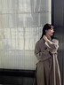 春乏2025春秋季中長(cháng)款美拉德雙面絨毛呢大衣女時(shí)尚小個(gè)子呢子外套女 摩卡色 XS 建議105斤以下 曬單實(shí)拍圖