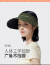 VVC成毅同款防曬帽女遮陽帽防紫外線夏季工學(xué)視野戶外大檐帽 時(shí)尚黑  曬單實(shí)拍圖