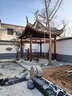 戶外古建長(zhǎng)廊涼亭景觀庭院菠蘿格實(shí)木涼亭防腐木仿古別墅青瓦長(zhǎng)廊 褐色 小青瓦古建涼亭/每米 曬單實(shí)拍圖