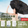 小米之家同款紹雨雨傘全自動(dòng)傘加強傘骨太陽(yáng)傘防紫外黑膠防曬遮陽(yáng)傘 【144骨加強升級全自動(dòng)】黑 曬單實(shí)拍圖