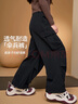 ASK JUNIOR兒童女童褲子2025秋季戶外時(shí)尚運(yùn)動褲防蚊褲工裝傘兵褲 黑色 160 曬單實(shí)拍圖