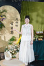 Mandy Zhang重工釘珠刺繡片新中式馬甲背心女夏國風設計感白色上衣 云霧白 S 曬單實拍圖