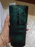 星巴克（Starbucks）墨綠色女神款玻璃杯550ml吸管杯辦公室復(fù)古冷水杯七夕禮物 曬單實(shí)拍圖