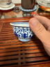 末都景德鎮高檔手工仿古永樂(lè )青花陶瓷纏枝壓手杯手繪主人杯單功夫茶杯 永樂(lè )【雙纏枝款】壓手杯1個(gè)100ml 曬單實(shí)拍圖