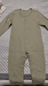 babylove嬰兒連體衣春秋季純棉寶寶哈衣爬服竹子提花純色可愛(ài)睡衣居家服 竹綠 90cm 曬單實(shí)拍圖