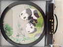 蘇州刺繡擺件手工蘇繡如意擺臺中國風(fēng)飾品雙面繡精美臺屏商務(wù)禮品 國寶熊貓 曬單實(shí)拍圖