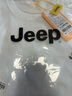 吉普（JEEP）T恤男簡(jiǎn)約時(shí)尚寬松潮流百搭休閑運(yùn)動(dòng)純棉短袖男1395 白色 XL  曬單實(shí)拍圖