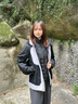 波司登（BOSIDENG）25新【疊變】90鵝絨沖鋒衣羽絨服男女同款三合一外套B250331360 黑色/礫石紫8056/641880MB S 160/84A 體重約100-110斤 曬單實拍圖