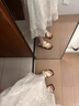 麓格立涼鞋女法式一字帶露趾2025新款兩穿涼鞋沙灘防滑軟底一字拖鞋 米色涼拖 37 曬單實拍圖