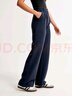 ABERCROMBIE & FITCH女裝春秋美式復(fù)古氣質(zhì)白領(lǐng)通勤百搭高腰闊腿休閑褲KI156-3037 海軍藍(lán) 25 S (150/66A)短版 曬單實(shí)拍圖