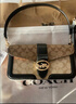 蔻馳（COACH）【官方授權(quán)店】coach女包酒神包腋下手提單肩斜挎包送女友老婆 5509IMRKY卡其色黑色 曬單實(shí)拍圖