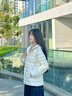 TOMMY HILFIGER25秋冬新款女休閑通勤輕暖90絨鑲邊連帽排骨絎縫羽絨服外套 【鑲邊可拆卸帽】白色YBH S （推薦：100-115斤） 曬單實(shí)拍圖