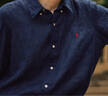 Polo Ralph Lauren 拉夫勞倫  男裝 經(jīng)典版型亞麻襯衫RL18981 410-深藍色 L 曬單實(shí)拍圖