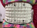 羅脈醫(yī)用級(jí)充氣式護(hù)腰帶腰鍵盤(pán)突出固定器男女家用腰托腰部緩解牽引帶 珠光白(普通款充氣護(hù)腰) XL 曬單實(shí)拍圖