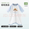 貝肽斯寶寶衣服春夏季薄款純棉嬰兒睡衣防踢被家居空調(diào)兒童睡裙連體衣 曬單實拍圖