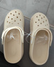 名創(chuàng)優(yōu)品（MINISO）洞洞鞋男女夏季外穿涼鞋防滑厚底踩屎感包頭涼拖鞋 卡其+海洋星星 曬單實(shí)拍圖