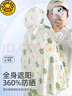 G.DUCKKIDS嬰兒童防曬衣服輕薄披肩夏季披風薄斗篷小月齡戶外服男童透氣外套 小樹披風 防曬衣 均碼 0-3歲(不送飄帶 曬單實拍圖