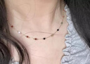 伊燦彩色水晶串珠項鏈女2025年新款爆款輕奢小眾鎖骨鏈復(fù)古高級感頸鏈 彩色水晶串珠項鏈女 曬單實拍圖