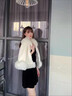 喜媽媽冬新娘狐貍毛披肩婚紗披風(fēng)禮服旗袍皮草斗篷外套白色女酒會(huì) 白色披風(fēng)（帶邊毛） 曬單實(shí)拍圖