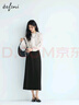 伊芙麗（eifini）蔣欣代言經(jīng)典基礎(chǔ)H型中長半身裙女2025秋季新款易打理裙子 黑色 中長版 M 100-110斤 曬單實(shí)拍圖
