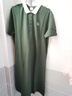 佐丹奴裙子女裝純棉繡花撞色針織POLO連衣裙 05465456 51蒼綠 L 曬單實(shí)拍圖