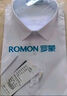 羅蒙（ROMON）純色商務(wù)職業(yè)正裝男士白襯衫工裝男裝短袖襯衣男CS72藍色5XL 曬單實(shí)拍圖