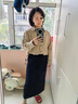 優(yōu)衣庫女裝針織廓形長(cháng)褲快干速干吸汗高腰彎刀鐮刀褲479688 32 深米色 L /160/72A 曬單實(shí)拍圖