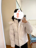 KOLON SPORT/可隆SECO短款羽絨服 女子戶外防風(fēng)連帽通勤保暖鵝絨服 LKDJ4WTT04-CR 米白 S 曬單實(shí)拍圖