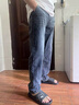 啄木鳥(niǎo)直筒牛仔褲男夏季薄款寬松休閑長(cháng)褲男生春秋款彈力百搭商務(wù)男裝褲 YL9331藍灰 3XL -34/(140-165斤) 曬單實(shí)拍圖