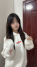 LDBE美式字母連帽衛(wèi)衣女2025春秋新款設(shè)計感寬松休閑慵懶風(fēng)上衣外套潮 白色 M 【80-100斤】 曬單實拍圖