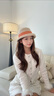 Siggi帽子女秋冬拼色保暖羊毛卷邊盆帽漁夫帽日系韓版優(yōu)雅百搭禮帽 曬單實(shí)拍圖