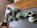 陶瓷功夫茶具整套高檔泡茶壺輕奢新款家用禮品汝窯冰裂整套送長(cháng)輩 汝窯【側把壺210ML】18頭套裝 曬單實(shí)拍圖