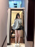 凡小如斜肩衛衣女早秋2025年新款休閑寬松百搭韓系慵懶風(fēng)辣妹設計感上衣 灰色 L 【建議110-125斤】 曬單實(shí)拍圖