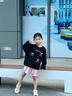優(yōu)優(yōu)1點(diǎn)（Yoyo one）女童秋裝套裝超好看2025年新款春秋衛(wèi)衣兒童秋季連衣裙百褶短裙子 1566粉色+4940黑色 160 160cm 曬單實(shí)拍圖