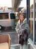 RHUDE FOG品牌女裝韓系小香風(fēng)短款羽絨服女2025冬季新款拼接毛絨連帽高級感 灰色 M 曬單實(shí)拍圖
