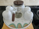 初伍茶盤家用辦公會客國潮風(fēng)茶具茶托盤圓型客廳陶瓷功夫茶臺干泡盤 曬單實拍圖