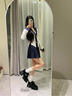 CHERY KALLY輕奢厚底深口單鞋女2025年夏季百搭增高鞋高級潮流小皮鞋女 松露黑 35 曬單實拍圖