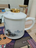 典躍大師手繪羊脂玉瓷茶杯高端辦公室茶水分離泡茶杯個(gè)人專(zhuān)用水杯送禮 大師手繪-（錦繡山河+茶葉罐） 曬單實(shí)拍圖