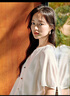 香影藍(lán)色針織t恤女2005夏季新款航海系小衫v領(lǐng)蝴蝶結(jié)正肩短袖上衣 航線藍(lán) M 160/84A/95-110斤 曬單實(shí)拍圖