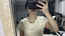 Olrain歐芮兒法式慵懶蕩領(lǐng)顯瘦短袖T恤女裝夏季短袖上衣 杏色 M 曬單實(shí)拍圖
