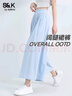 班尼路BALENOS&K闊腿休閑褲女2025年夏季女裝新款潮流時(shí)尚顯瘦輕薄垂順褲子 黑#純色 L 曬單實(shí)拍圖