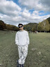 魯雅爾潮流扎染運(yùn)動(dòng)褲子男秋季美式hiphop復(fù)古休閑褲高街百搭直筒闊腿褲 白色 XL 曬單實(shí)拍圖