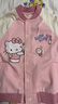 戴維貝拉HelloKitty聯(lián)名兒童外套秋裝女童長(cháng)袖針織外套棒球服 曬單實(shí)拍圖