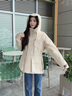 高梵風(fēng)殼5.0黑金鵝絨服收腰顯瘦2025年冬女士五分短款連帽羽絨服外套 鉑金3號(hào) S 曬單實(shí)拍圖