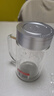 富光雙層玻璃杯商務(wù)泡茶杯子大容量耐熱辦公水杯過(guò)濾帶把銀色320ml 曬單實(shí)拍圖