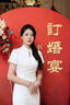 貞喜氣素新中式連衣裙夏季女裝中國風改良旗袍裙子夏天訂婚敬酒旗袍日常 米色升級款 提花面料 L 建議110-120 曬單實拍圖