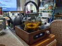 鳳陶凰（FENG TAO  HUANG）胡桃木煮茶壺煮茶器新款玻璃耐高溫燒水壺泡白茶電陶爐煮茶爐 【胡桃木茶爐1500W】+【玲瓏壺】 曬單實(shí)拍圖