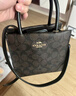 蔻馳（COACH） coach女包 MINI CALLY單肩手提包托特包琴譜包風(fēng)琴包小方包 深棕色5693IMAA8 曬單實(shí)拍圖