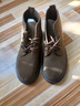 卡帝樂(lè )鱷魚(yú)（CARTELO）真皮秋冬新款男士馬丁靴潮流休閑單棉高幫鞋戶(hù)外絨面工地防滑耐磨 咖色 馬丁丁 39 曬單實(shí)拍圖